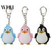 Cute Animal Penguin LED Light with Sound Key Chain Ring Torch Xmas Gift