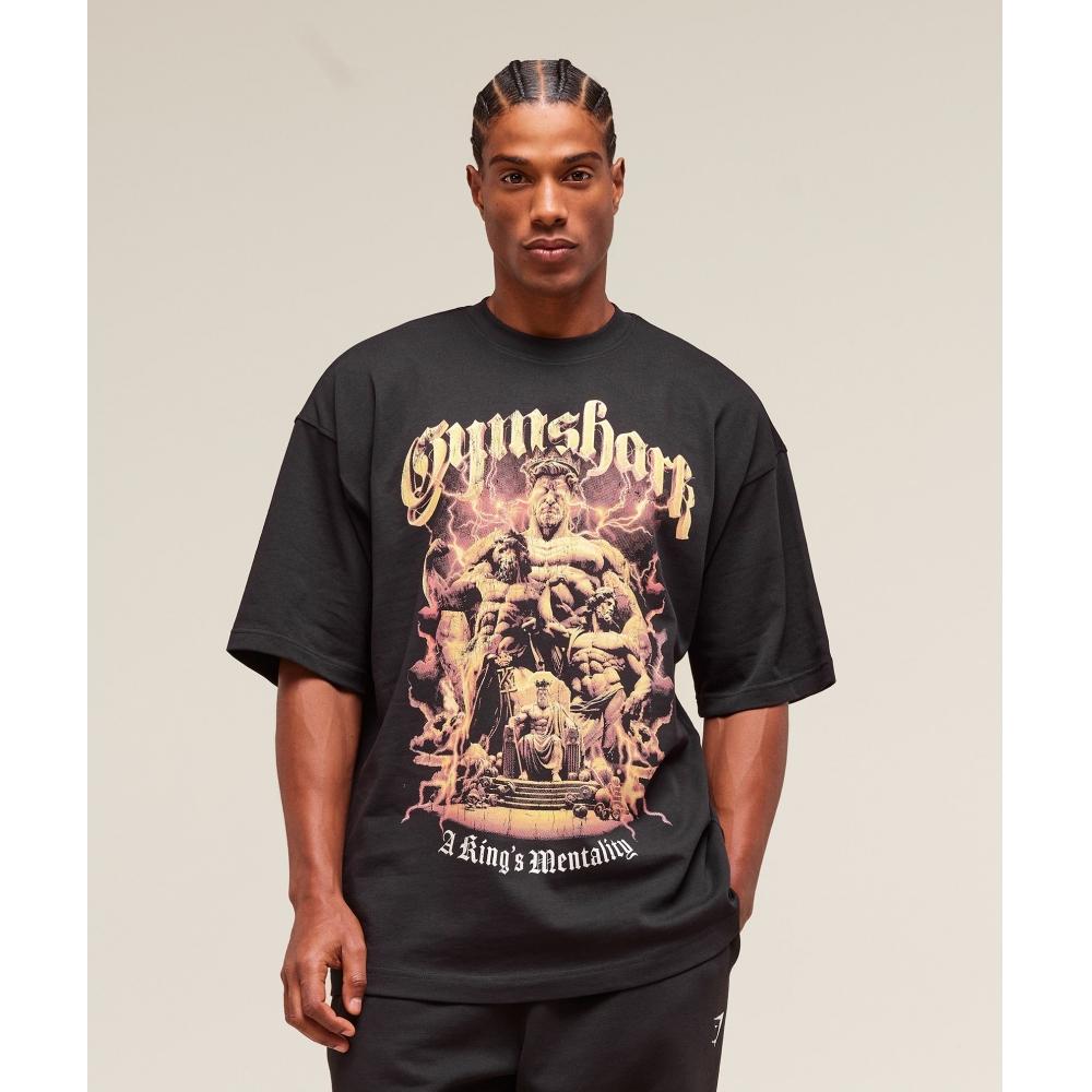 

Gymshark Футболка с рисунком X Kingsgym, черная A2c3o Bb2j XS