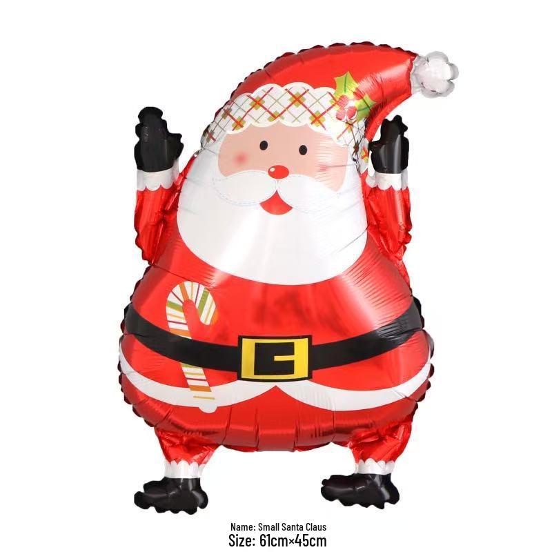 Large Christmas Tree and Santa Claus Aluminum Foil Balloons for Window Display 