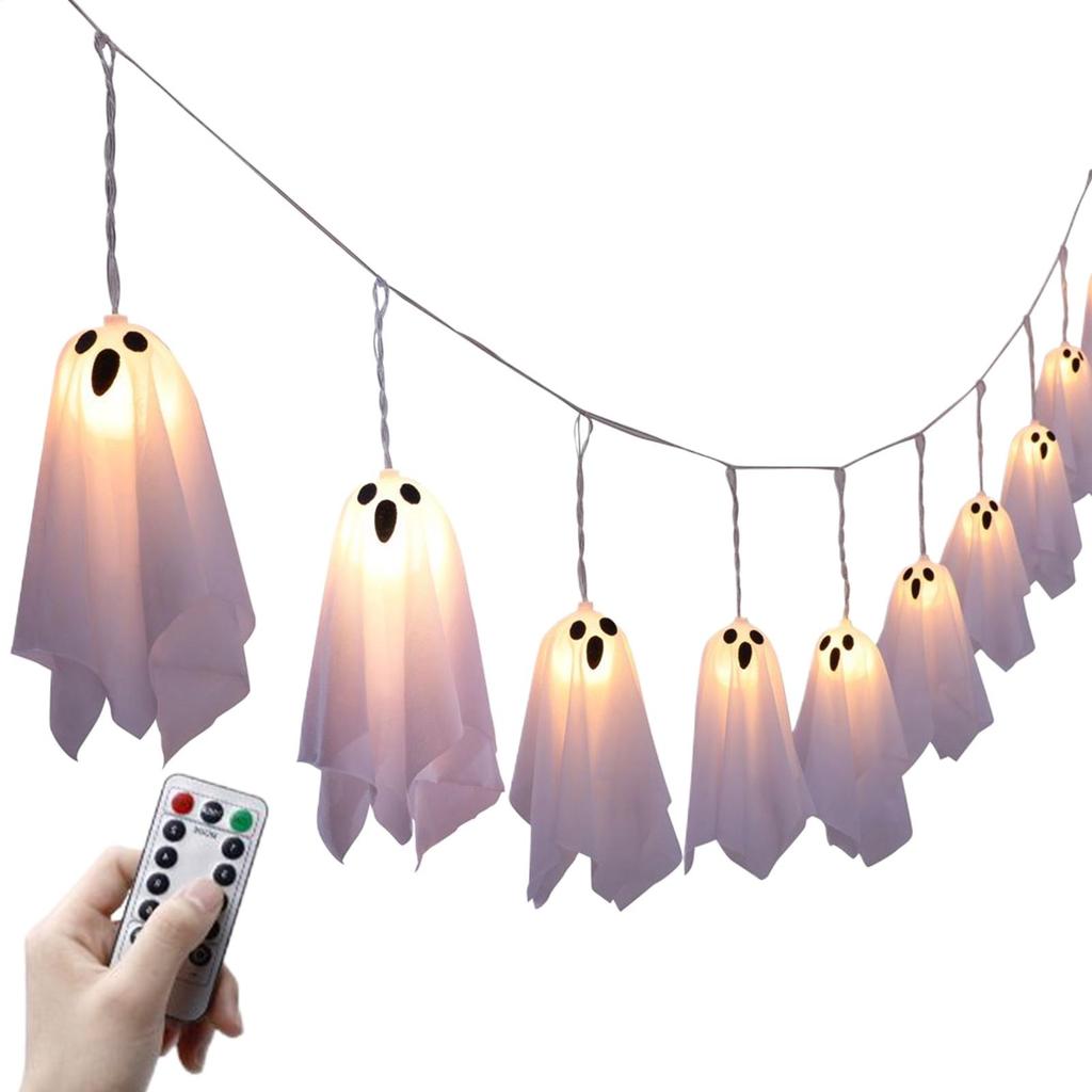 Ghost Lights Halloween Ghost Lights Outdoor Decor 10 Pieces 8 Modes Ambient Lighting For Home Outdoor Patio Porch Yard Garden