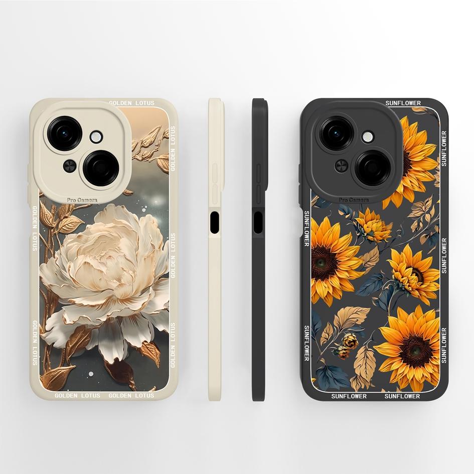 Do etui na telefon Tecno Pova 4 5 6 Pro Neo 3 Pop 8 9 z płynnego silikonu, modny mały miś, słodki, pulchny kot, miękka ochrona aparatu, torby na telefony do Tecno Capa