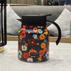 Portable Floral 316 Stainless Steel Teapot with Large Capacity & Inner Liner