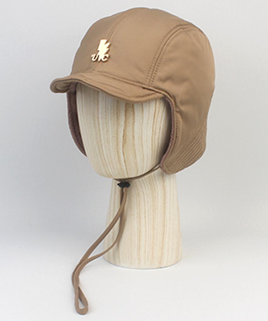 Yunibeosyeolkemiseuteuli Beige Poly Wire Earflap Cap