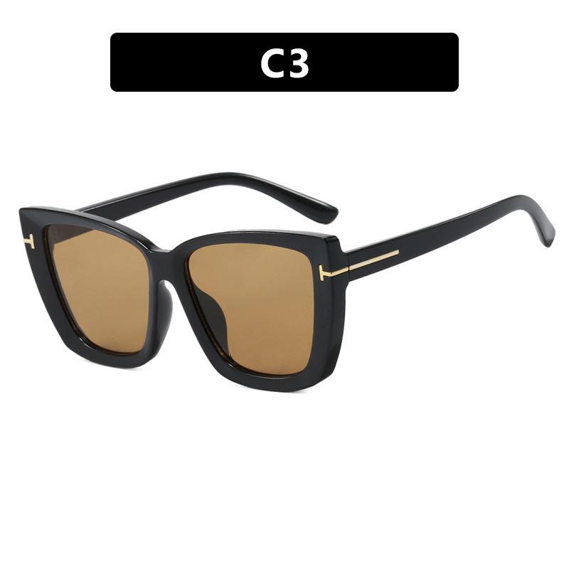 ”T "Sunglasses Summer Casual Style Rectangular Sunglasses Advanced Outdoor Uv Resistant Glasses