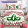 3pcs Custom Name Alpha Kappa Alpha Logo Bedding Set Duvet Cover Closure Includes 1 Duvet Cover & 2 Pillowcases for All Seasons Bedroom Decor