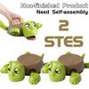 1/2sets Funny Turtle Coaster Anti-Slip Heat-Resistant Cup Holder Desk Protect Pad for Home Office Prank Desktop Ornament Gifts