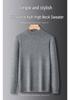 Men's Thickened Wool Cashmere Sweater - Warm Half-High Neck Knitwear Plus Size