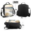 Muschel Strand Sand Isolierte Lunchbox für Kinder Tragbare Lunchtaschen mit verstellbarem Schultergurt Wiederverwendbare Kühltasche