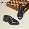 Desai British Business Dress Three-Joint Platform Leather Shoes Leather Oxford Shoes Height-Increasing Men'S Wedding Shoes