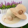 Summer Travel Beach Hat Women Foldable Big Eaves Sunscreen Sunshade Seaside Sun Hat Small Fresh Flower Straw Hat