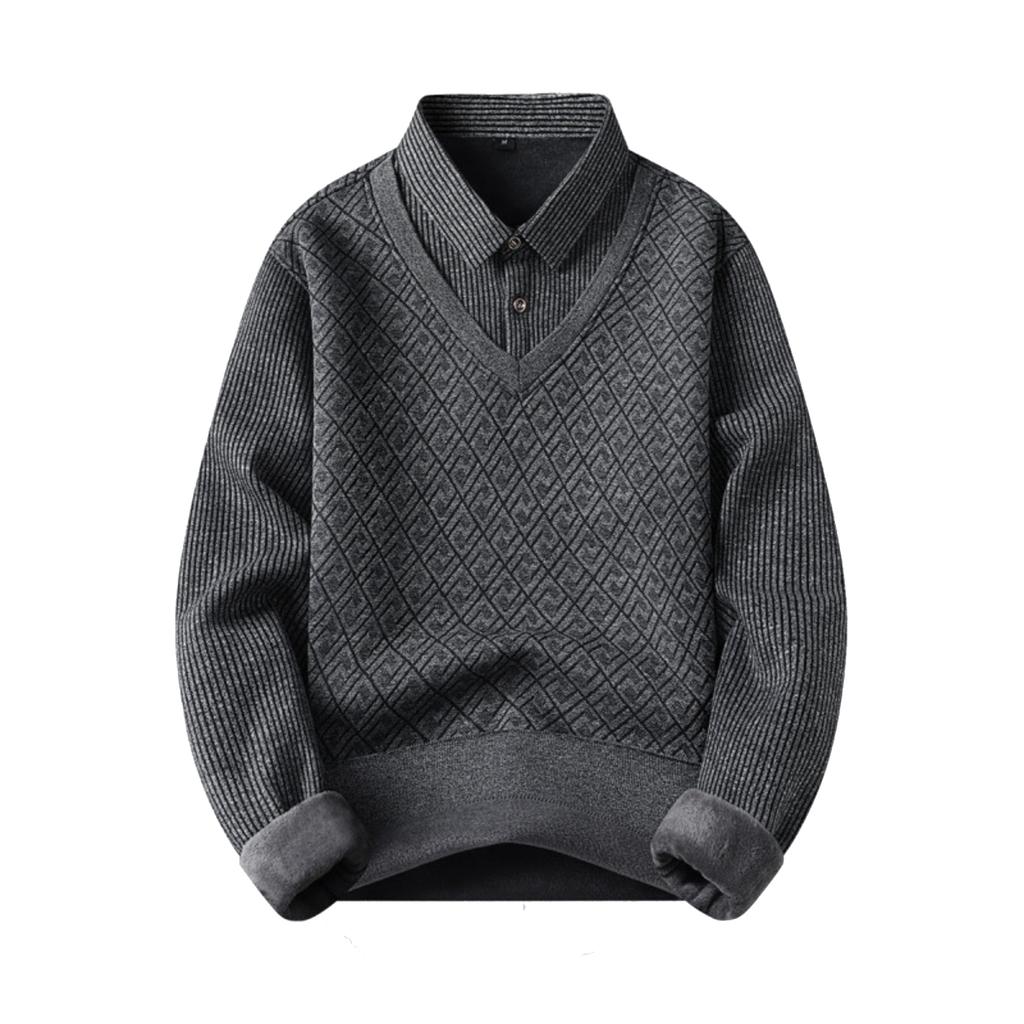 Men's Casual Color-blocking And Patchwork Style Two-piece Hoodie, Men's Loose V-neck Patchwork Lapel Shirt Hoodie