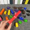 51Pcs/Set Fraction Tower Cube Percentage Decimal Fraction Addition Subtraction Learning Math Manipulatives Elementary School Teaching Aid Educational