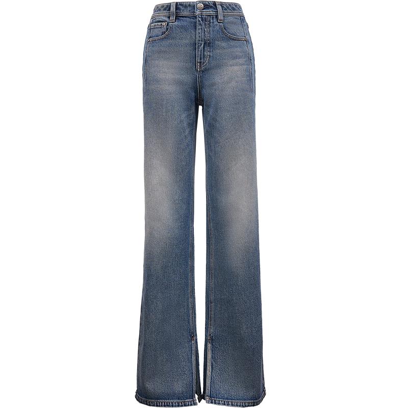 

ONLY Women s 2025 Spring Retro Faded Straight-Leg Jeans XS