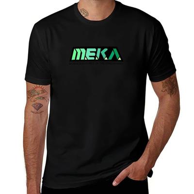 MEKA Logo T-Shirt Cotton T Shirts Man 100% Man T Shirts for Men T-Shirt