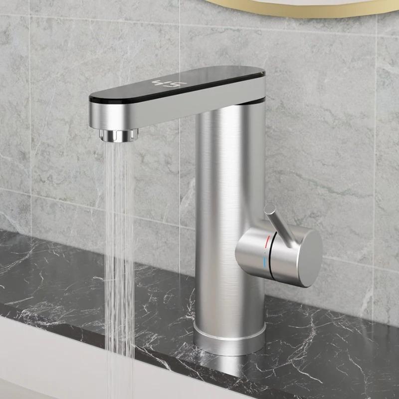 3400W 220V Electric Kitchen Water Heater Tap Instant Hot Stainless Steel Water Faucet Heater Cold Heating Faucet