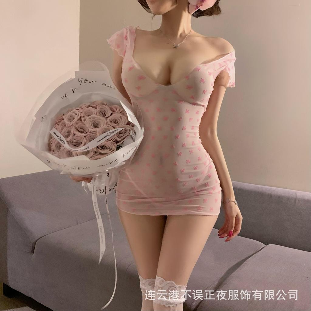 Sex underwear sexy perspective hip skirt pure desire temptation suit no-take-off sleeping clothes qqny uniform