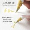10pcs Metallic Dual Tip Marker Pens - Brush & Fine Nib for DIY Album, Black Card, Scrapbooking & Craft