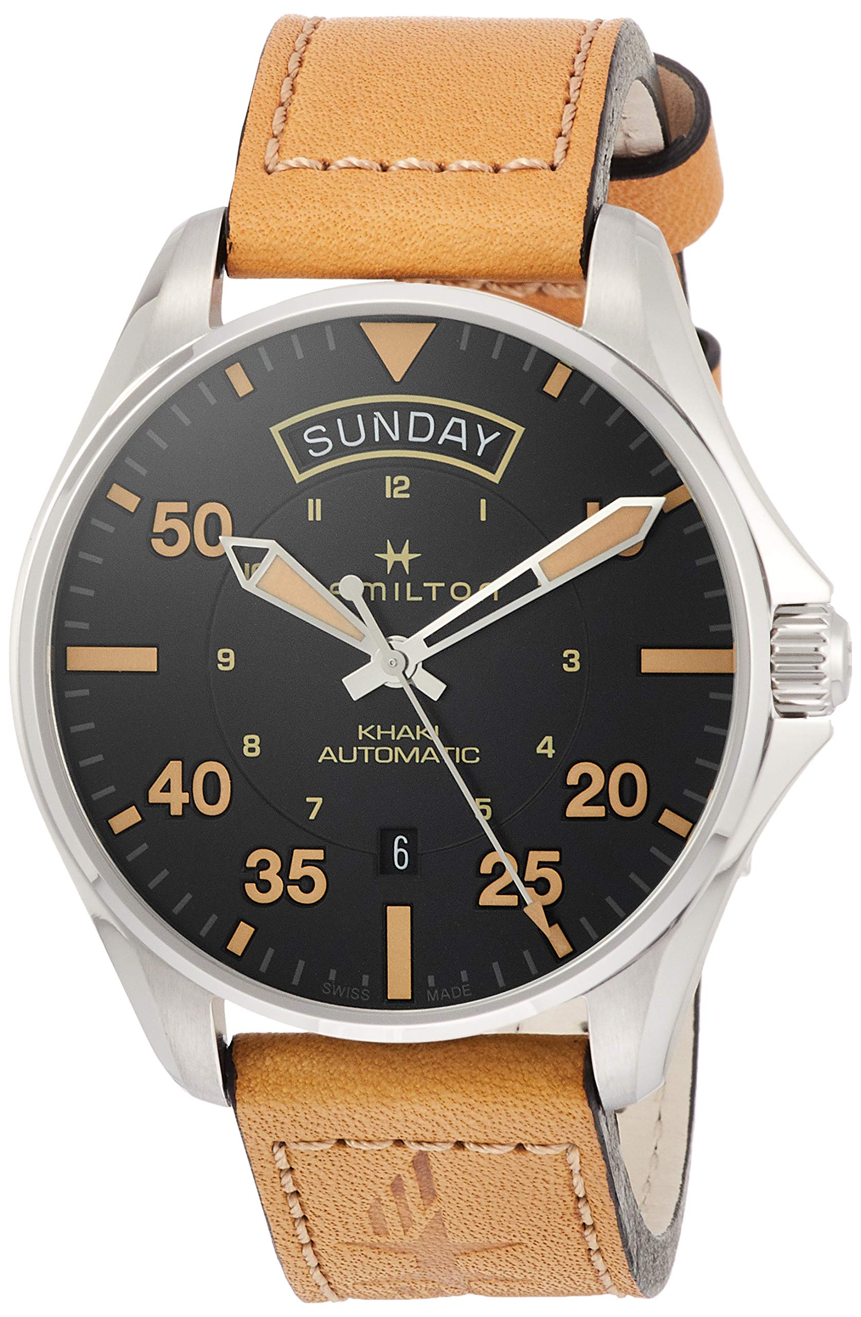 

HAMILTON Official Pilot Chrono Day Mechanical Official Import [Hamilton] Watch, Warranty, Khaki, Date, Automatic, H64645531, Men s,