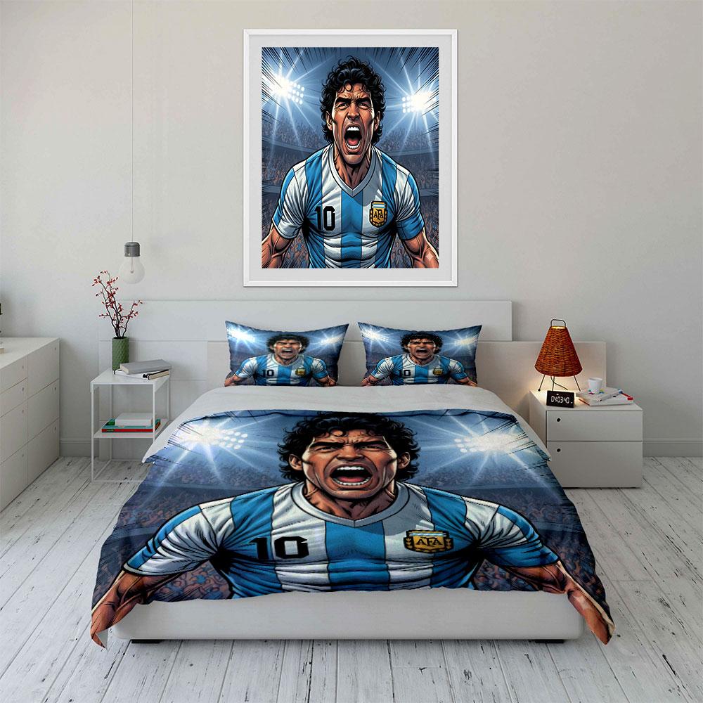 Striped jersey, stadium backdrop. Bedding sets Duvet cover sets Duvet covers Pillowcases(1 * Duvet Cover 2 * Pillowcases without duvet insert)
