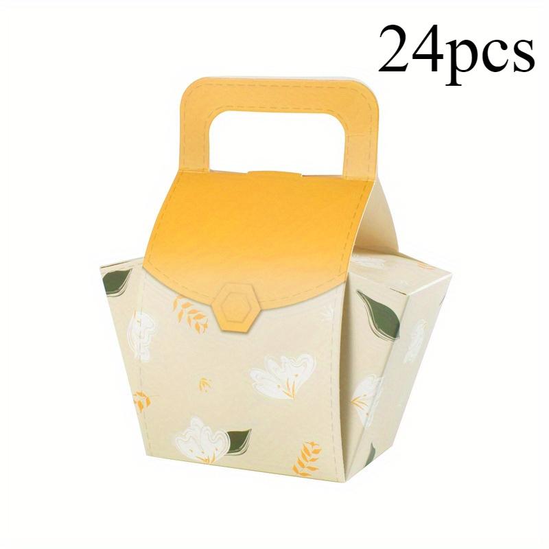 

24 шт. Простая портативная упаковочная коробка для вечеринки, цветная упаковка, самые дешевые товары, доступные для продажи, упаковочная коробка, свадебные праздничные украшения жёлтый