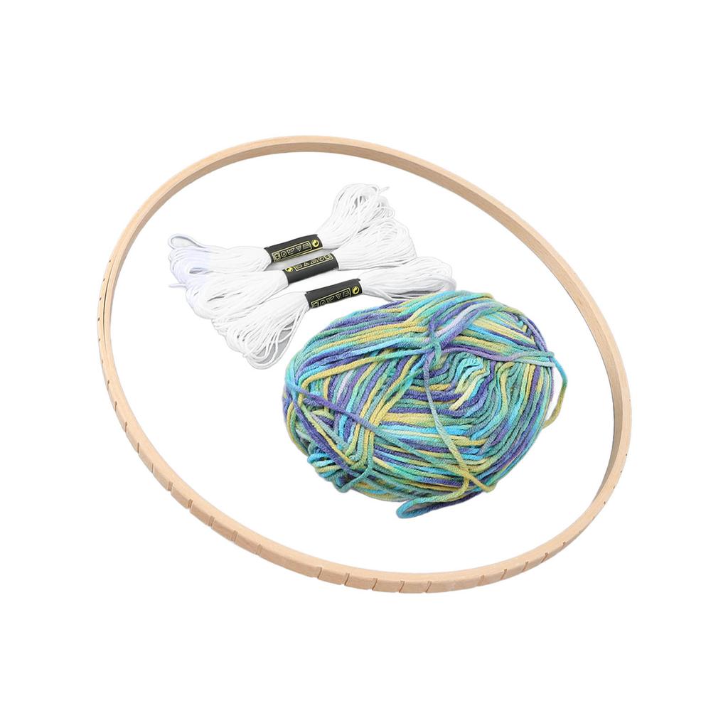 Knitting Loom Set Circular Home Knitter Machine Kit with Colorful Wool for Coasters Hats Bags Crafts