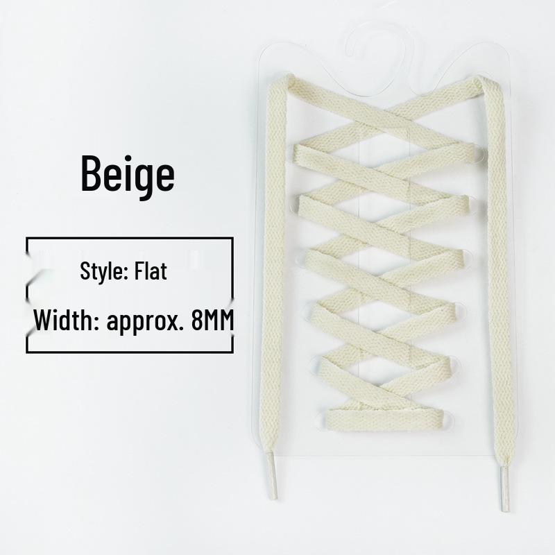 8mm Multi-Color Flat Shoelaces for Casual, Sneakers, Canvas, Basketball, and Skate Shoes (One Pair)