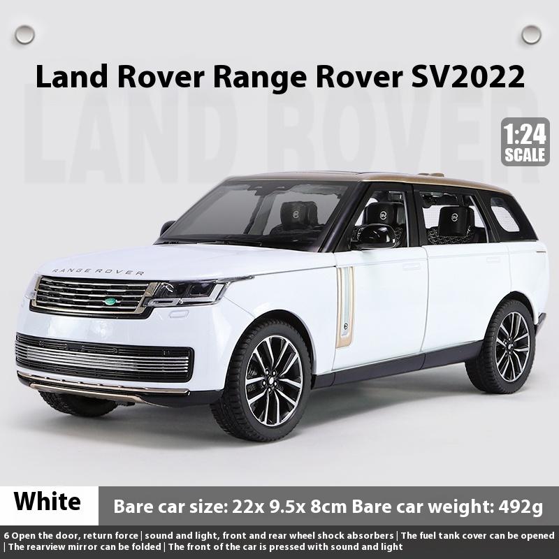 

1:24 Land Rover Range Rover SV2022 alloy diecast SUV metal model trendy decoration ornament sound light toy present for friends белый