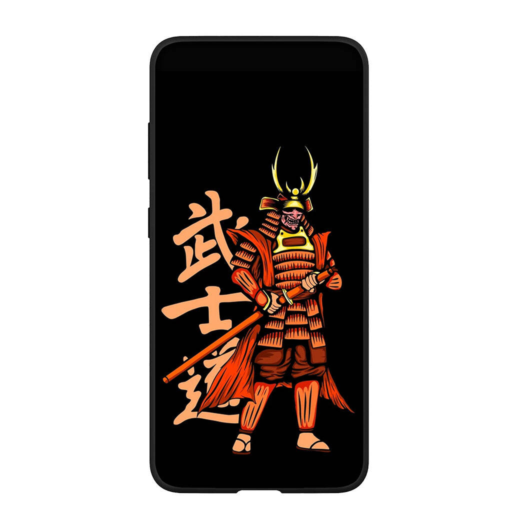 Phone Case for iPhone 17 16 15 Plus XR 16E Huawei P30 P20 Lite Redmi Note 14 12 11 13 Pro Max OPPO A60 A80 A40 A18 A38 Bushido Samurai Yin Yang Cover