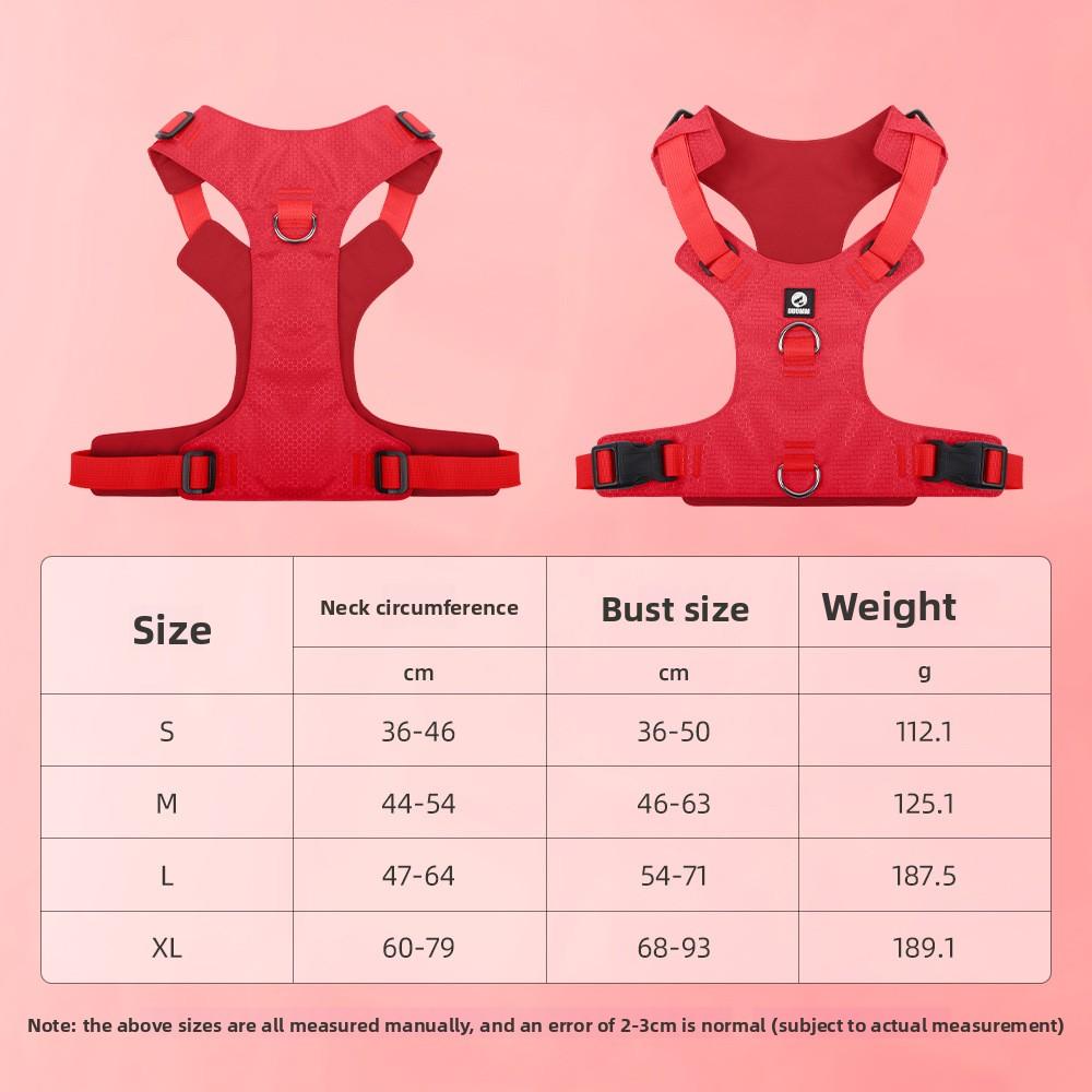 New design of lightweight folding process of dog chest strap, football pattern wear-resistant dog leash