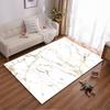 Luxury Marble Pattern Carpet White Gold Modern Home Decor Rug Suitable for Use As an Anti-slip for Living Room Bedroom Sofas