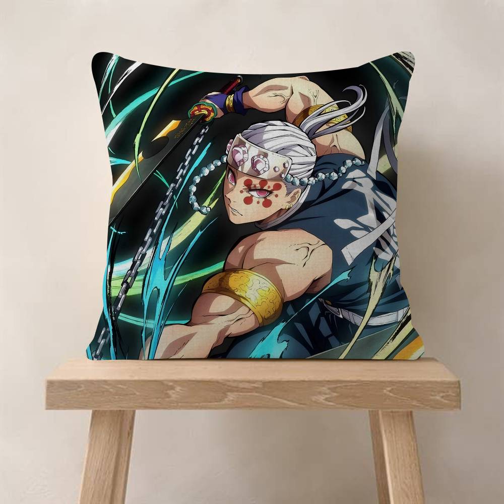 Japanese Anime DDemon Slayers Wall Pillow Cover Design Cushion Cover Decor Holiday Decorati