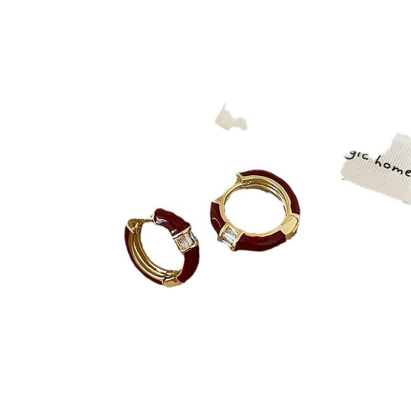 Ancola Zircon Bamboo Ear Cuffs - Women's Elegant Retro Earrings