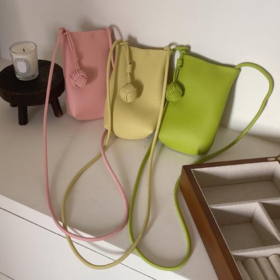 Women's Crossbody Phone Bag Solid Color Mini Messenger Bag Small Crossbody Purse Cell Phone Bag for Casual Outings Shopping Street