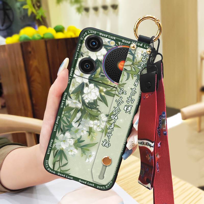 Staubdichter Ring Handyhülle Für ZTE Nubia Music Armband Ältere Dame Ständer Handyhalter Rückseite Stoßfest