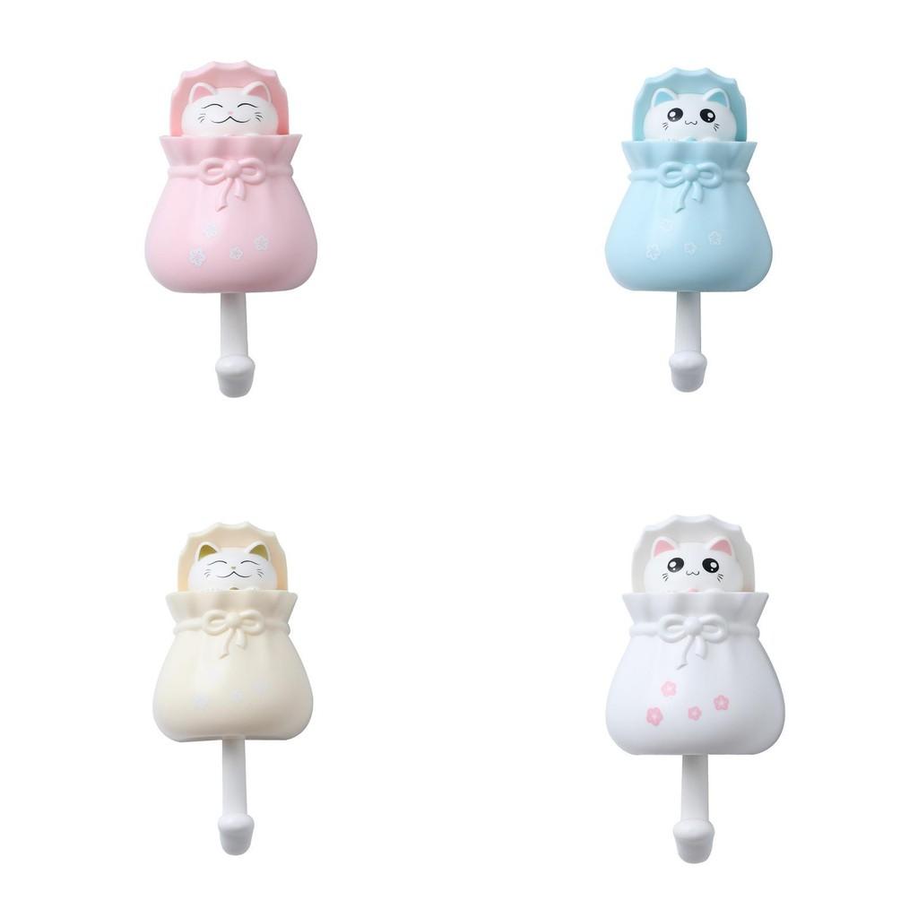 Key Hooks Cat Traceless Hat Coat Hook Hanger Shape Living Room Tool Auxiliary