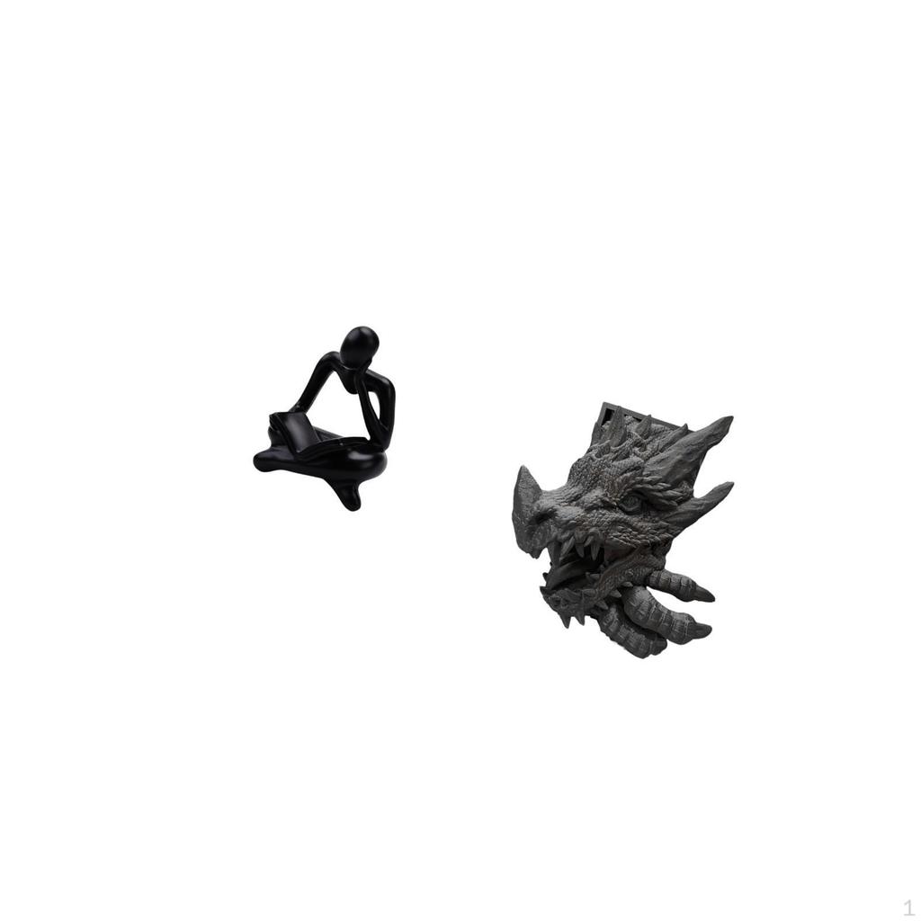 Abstract Thinker Statue Bookend Decoration for Tabletop Living Room Shelf Office Bookshelf Home