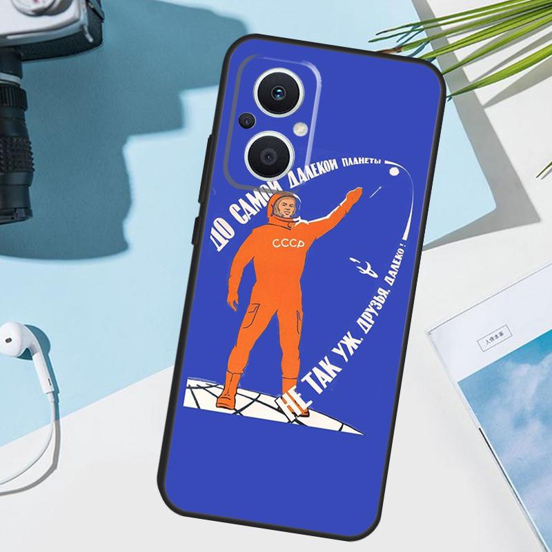 

CCCP Soviet Space Propaganda Art Cover For OPPO Reno 7 8 Lite 10 12 13 14 Pro 11 F 12F 13F 14F OPPO Find X8 X5 X6 X9 Pro Case OPPO Reno14