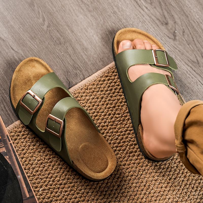 Fashion Quick Dry Man Slippers Outdoor Sandals Stylish Designer Half Drag Fashion Leather Casual Summer Flats Comfortable Beach Slippers