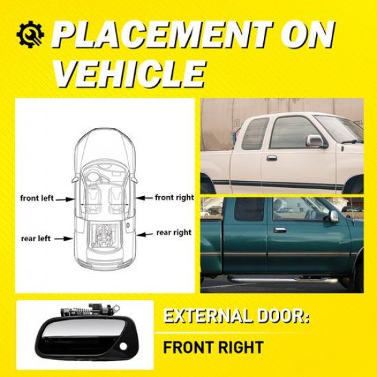 Front Passenger Side Exterior Door Handle For Toyota T100 1993-1998 TO1311135