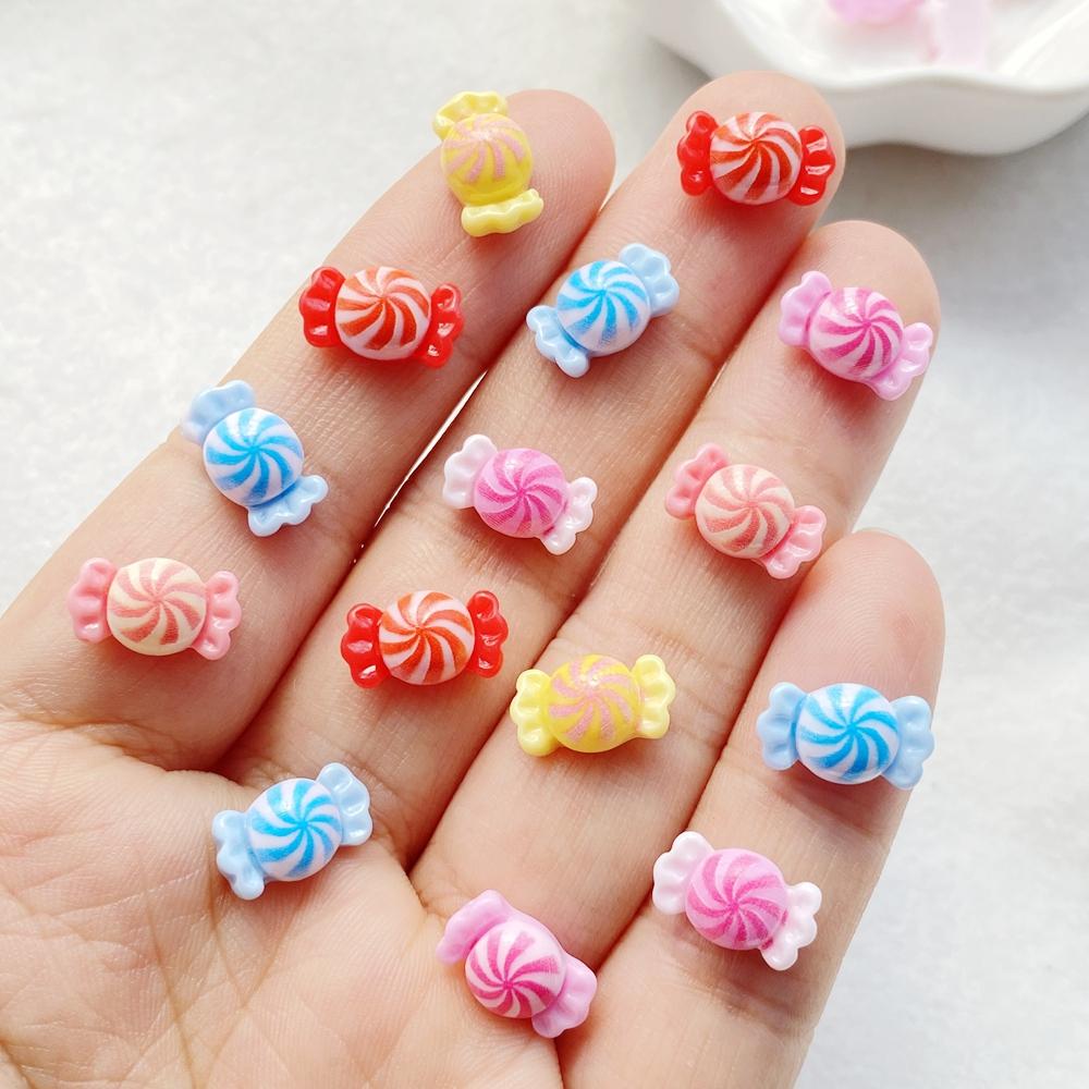 30Pcs New Mixed Nail Art Resin Colorful Candies Designer Charms Rhinestones DIY Craft For Nail 3D Decorations