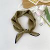 Fashion Simulated Silk Scarf Women's Simple Style Solid Color Thin Cloud Pattern Scarf Small Square Scarf