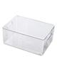 Book Storage Container Transparent Versatile Book Storage Organizer Container Bin with Handle for