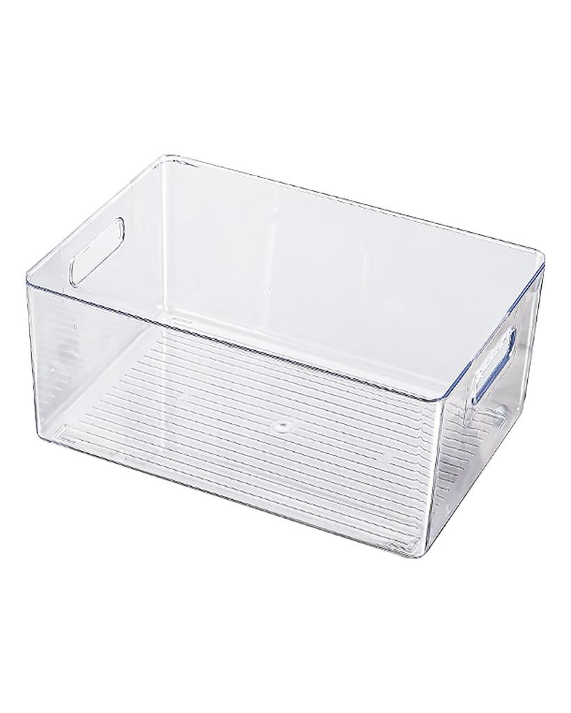 Book Storage Container Transparent Versatile Book Storage Organizer Container Bin with Handle for