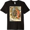 Japanese Samurai General Fighting Tiger Artwork Premium T-Shirt