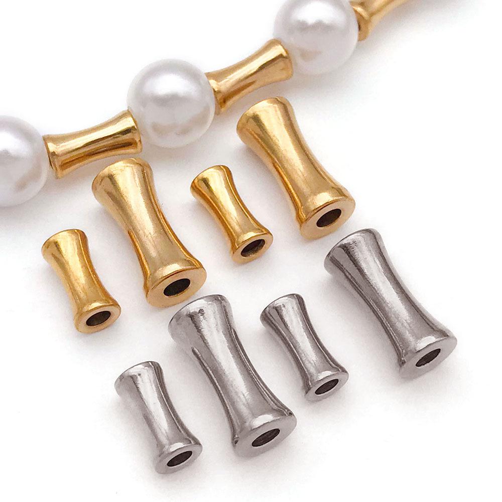 Stainless Steel Bamboo Joint Bead Spacer for DIY Jewelry