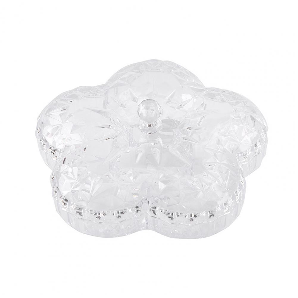 With Compartments Divided Serving Tray with Lid Veggie Tray Portable Snack Box Food Container for Biscuits, Candy, Fruits, Nuts