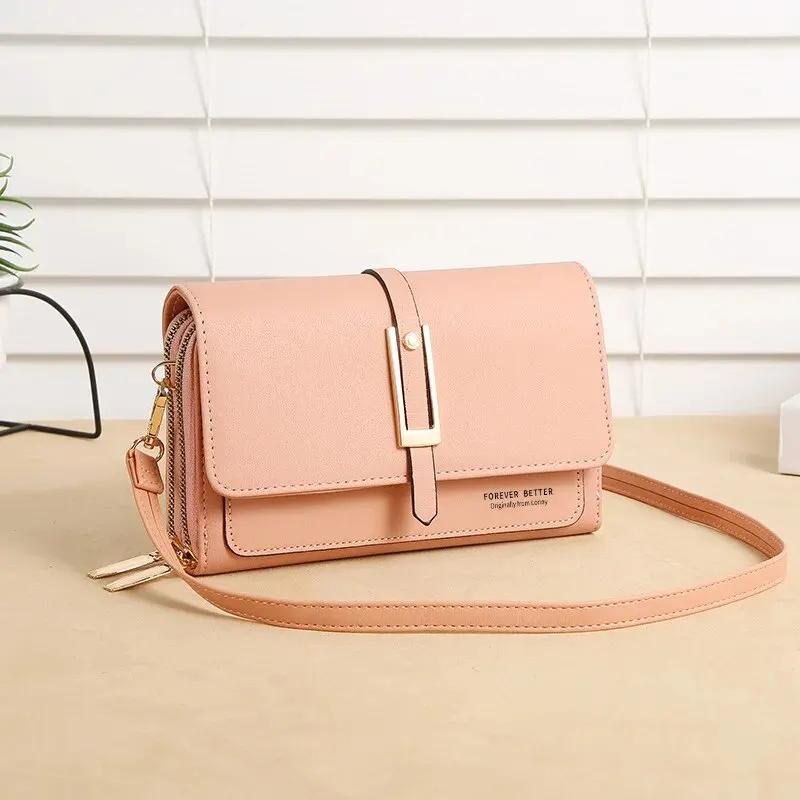 

PU Material Women s Mobile Phone Bag Fashionable and Multifunctional Women s Small Square Bag Trendy and Retro Shoulder Bag