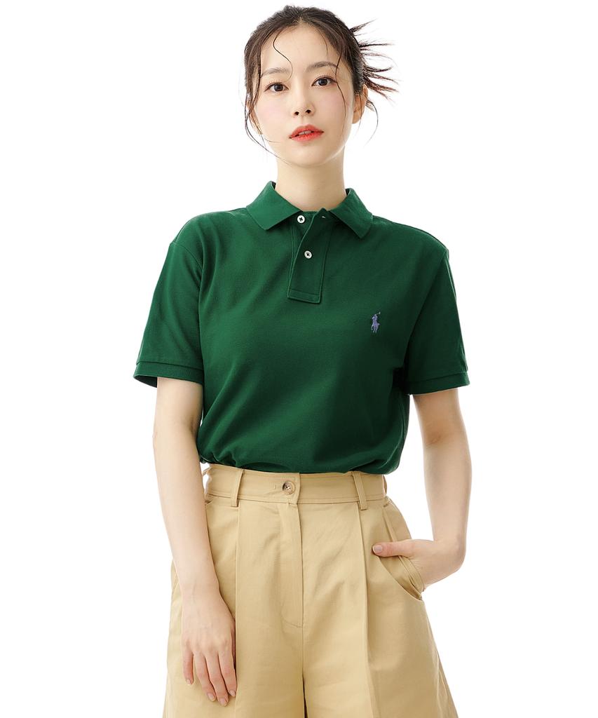 POLO RALPH LAUREN Custom Slim Fit Mesh Polo Shirt - Green