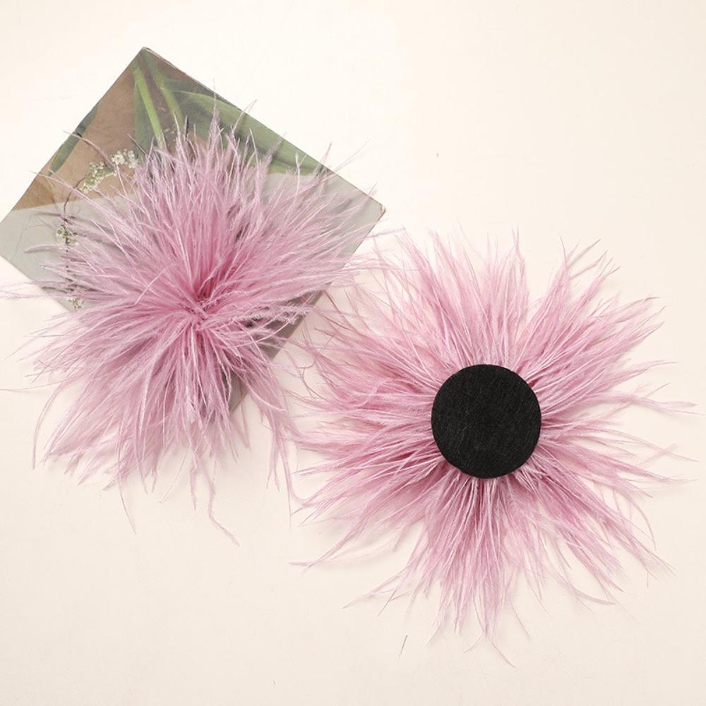 Acessório de Pena de Avestruz Macio e Fofo DIY Acessório de Acabamento para Vestuário Multicor Acessório Artesanal DIY Multiuso