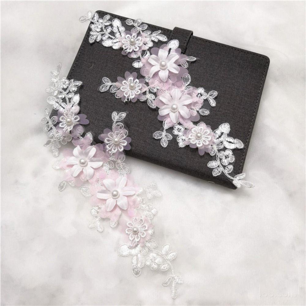 Lace Clothing Patches Beaded Clothing Applique Embroidery Flower Appliques  Dressmaking